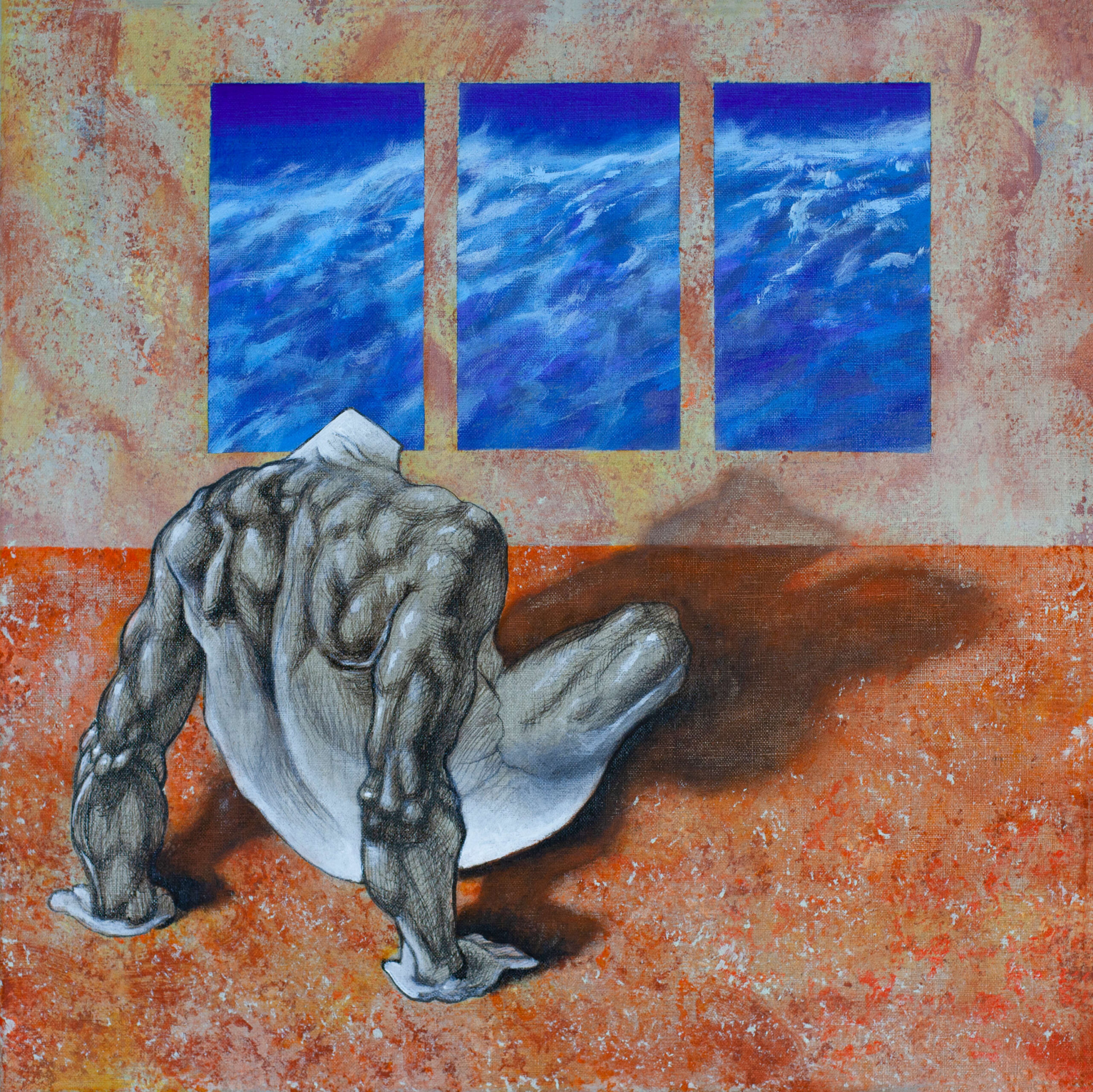 Amy Liu, Azurée, 2022, acrylic and ink on canvas