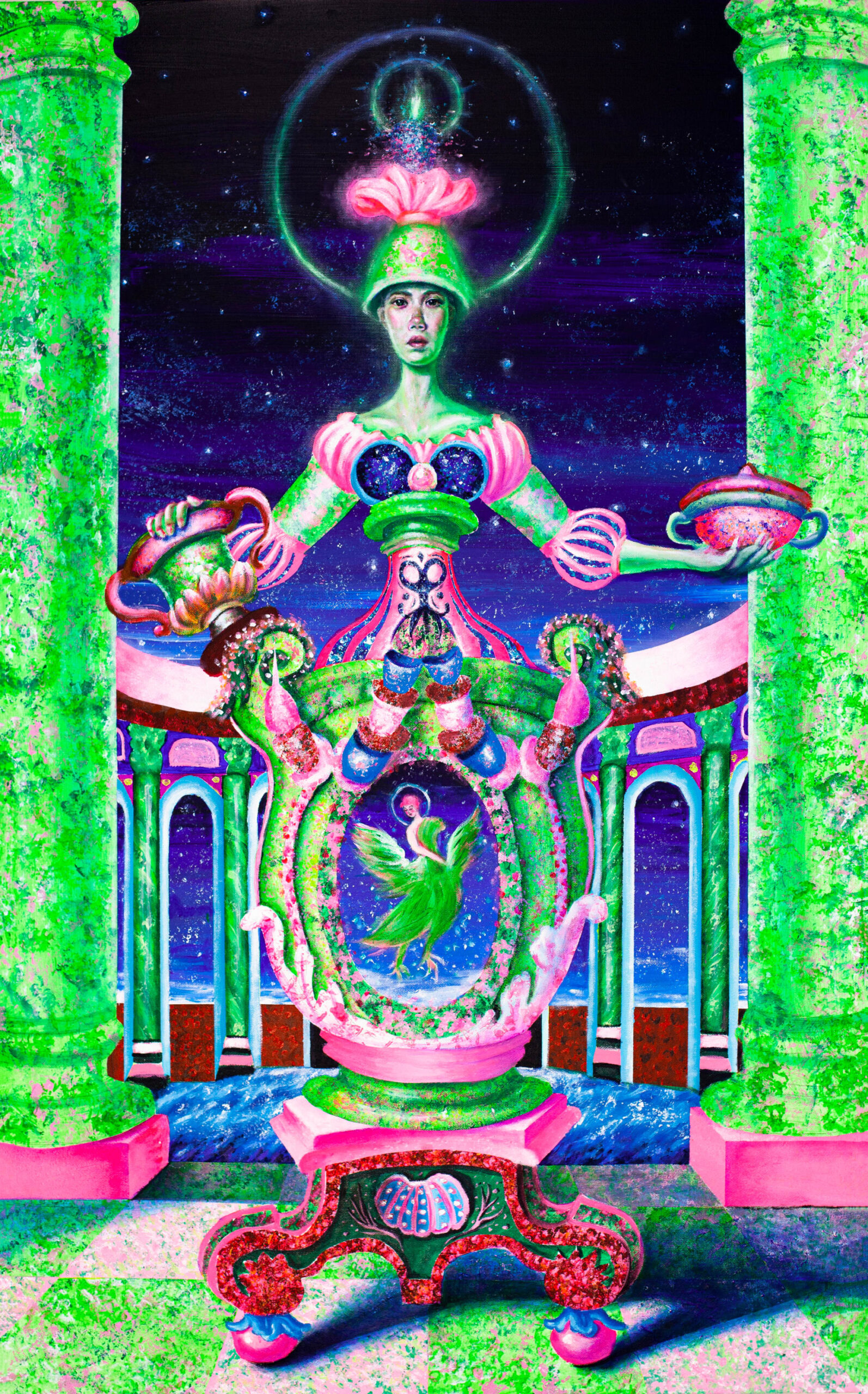 Amy Liu, L'artiste, 2022, acrylic on canvas