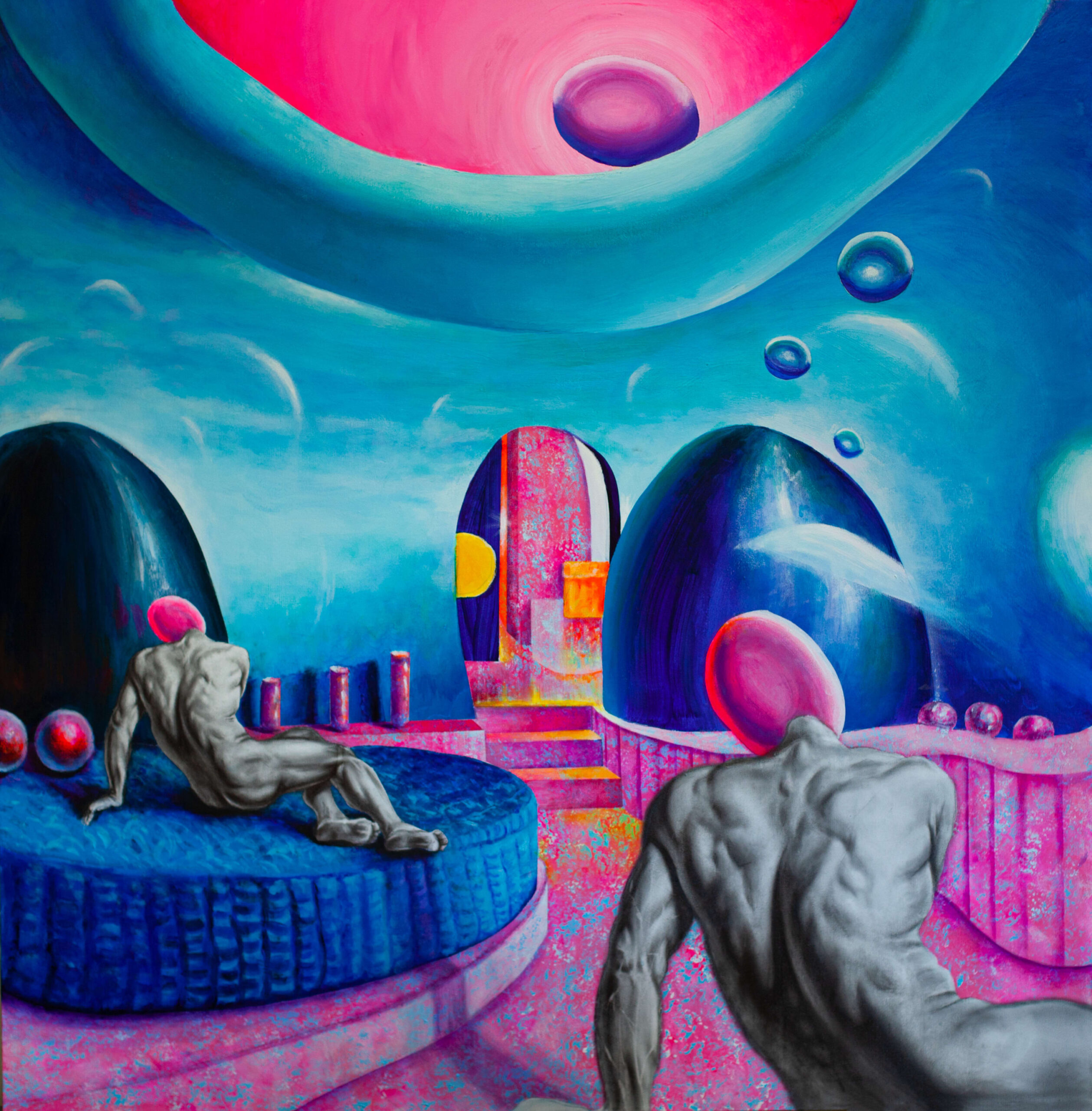 Amy Liu, Mind of Our "Own", 2022, acrylic and graphite on canvas