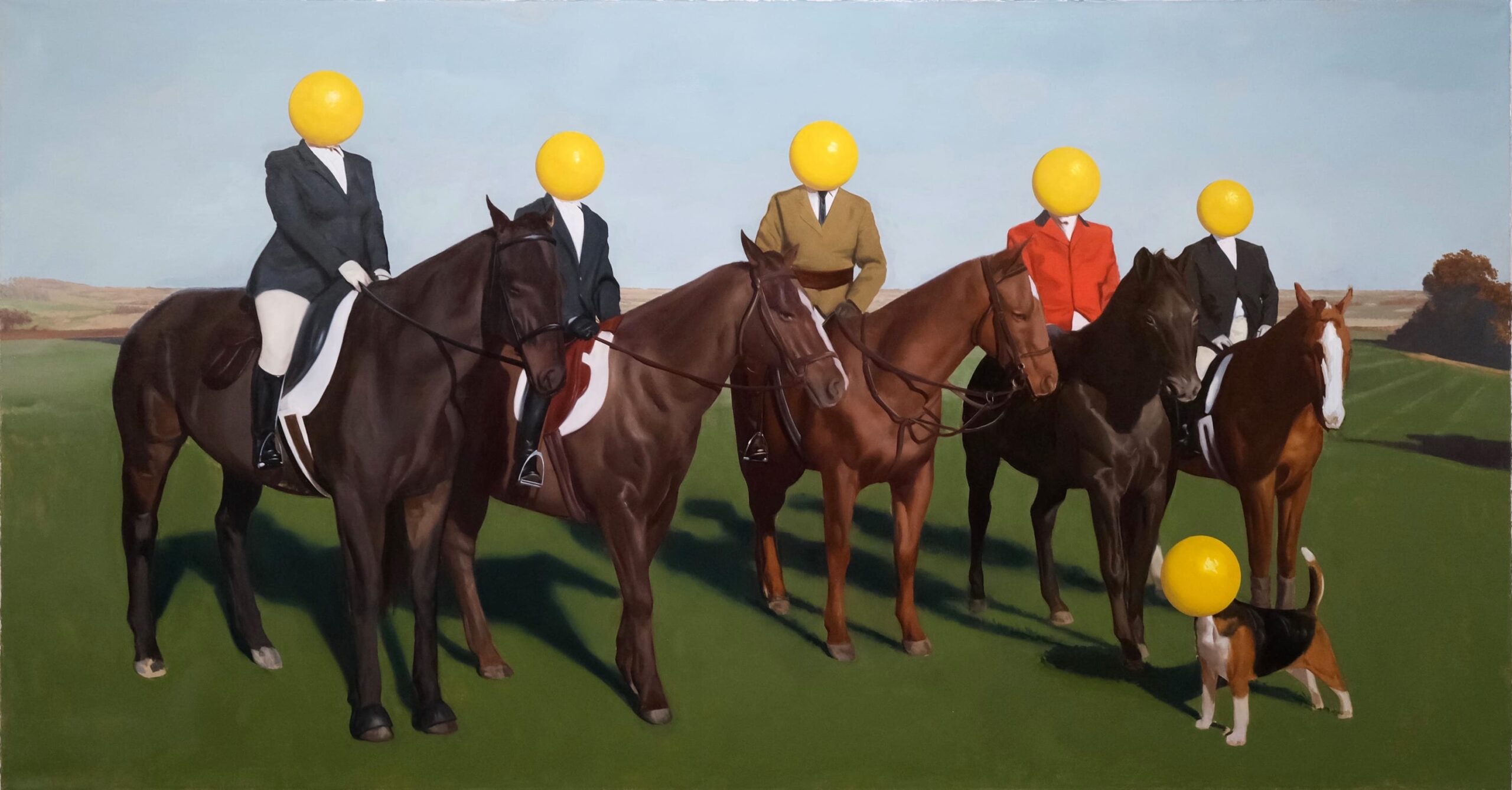 Brian Brown, Out on the Lawn, 2021, Oil on linen