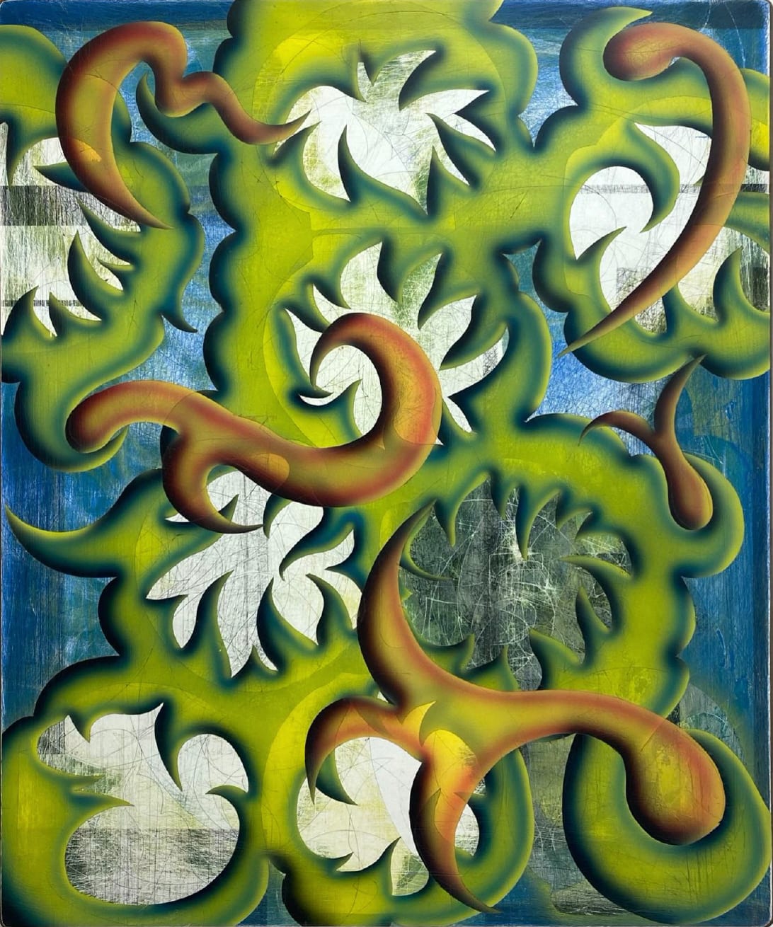 Feyzi Kutay Tufekci, H4N91N9 UN17, 2022, acrylic on panel