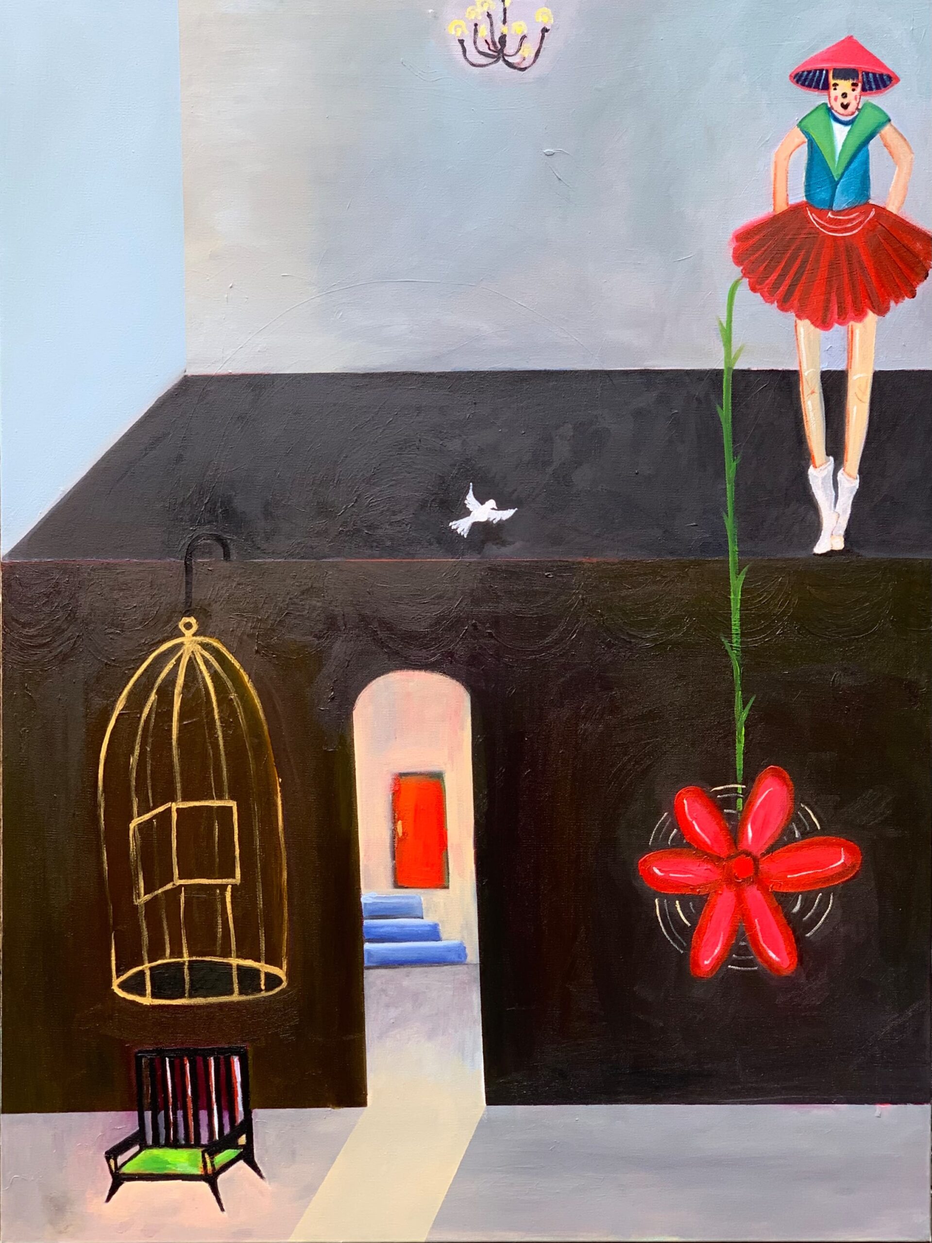 Inga Khurieva, An act of choosing, 2022, oil on canvas