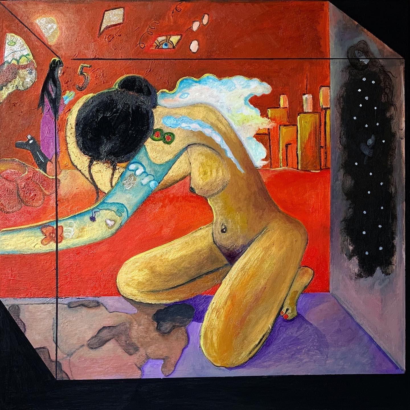 Inga Khurieva, In between, 2022, oil on canvas