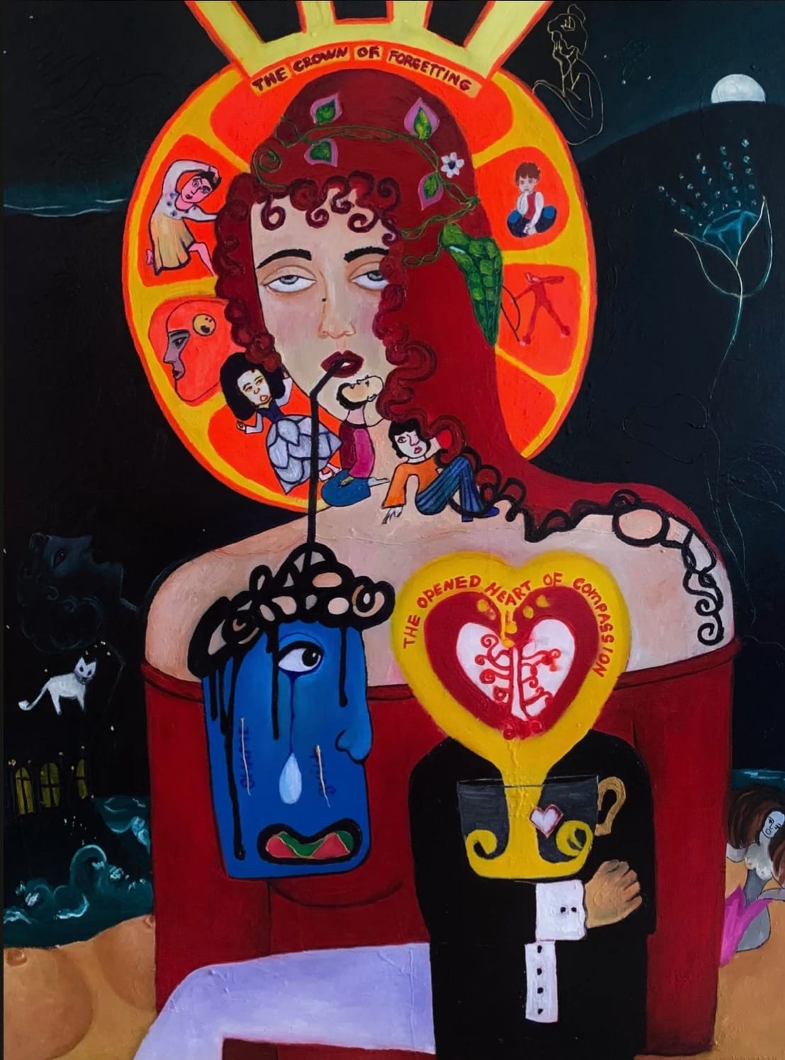 Inga Khurieva, Self-portrait, 2021, oil on canvas
