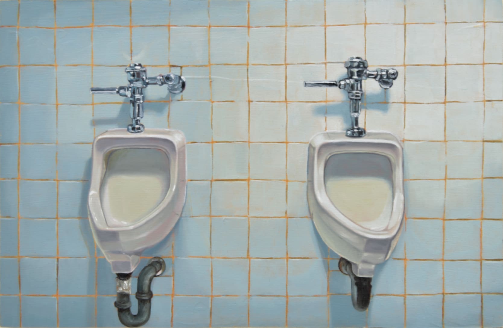 Justin Natividad, Tapping, 2022, oil on wood panel