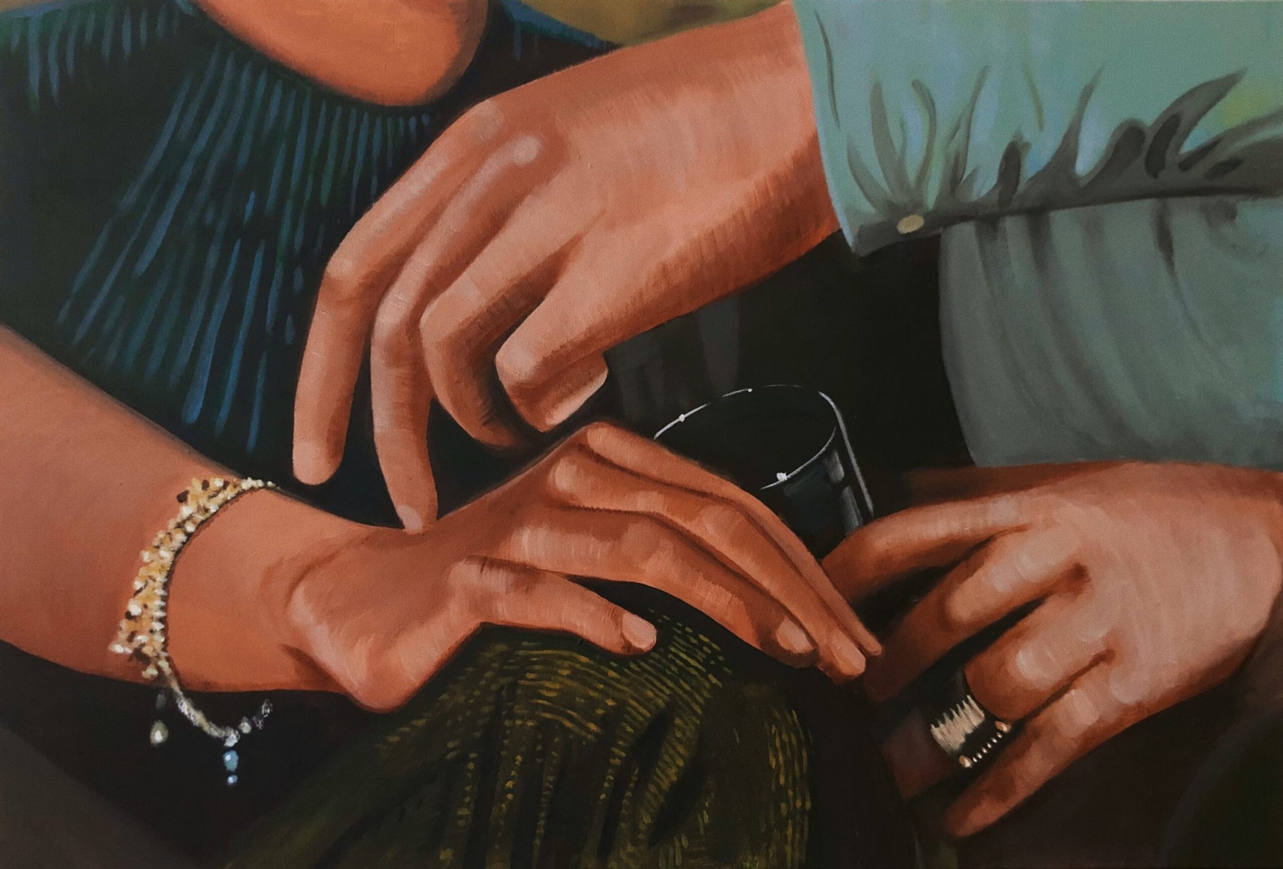 Leonard Baby, The Moment When A Memory Aches, 2022, acrylic and oil on canvas