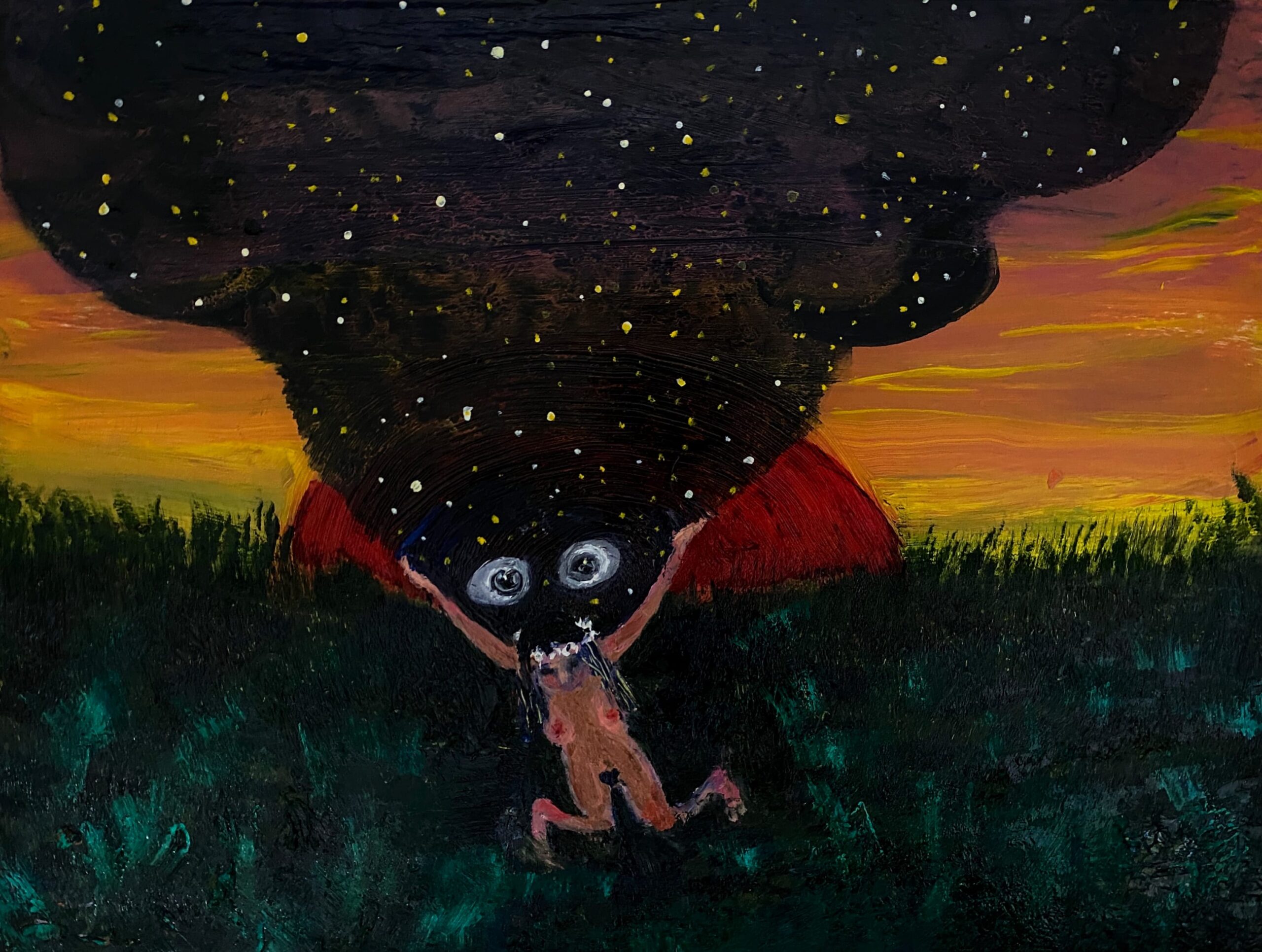 Mary DeVincentis, Hello Darkness, My Old Friend, 2022, oil on panel