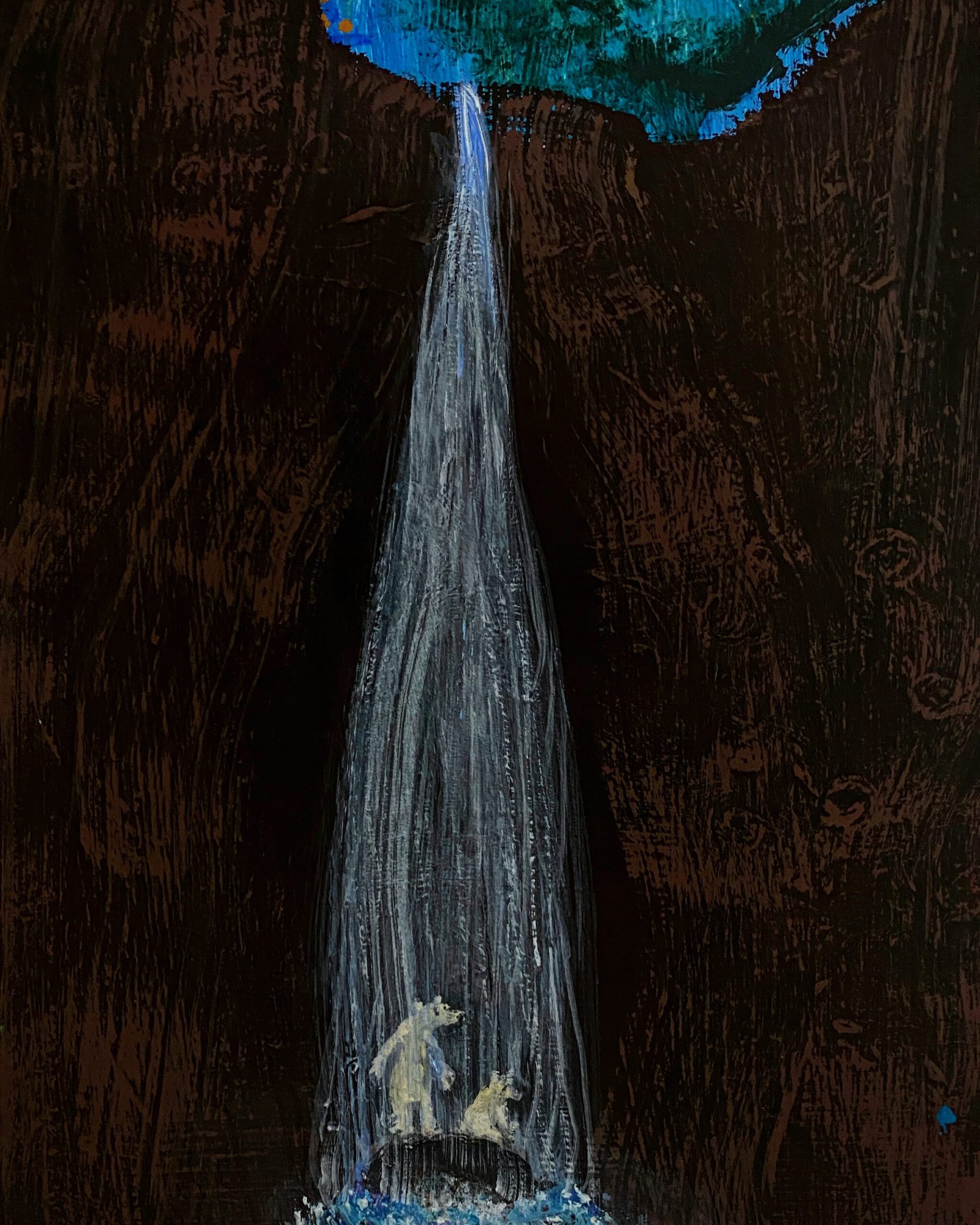 Mary DeVincentis, On the Verge, 2022, Flashe on panel
