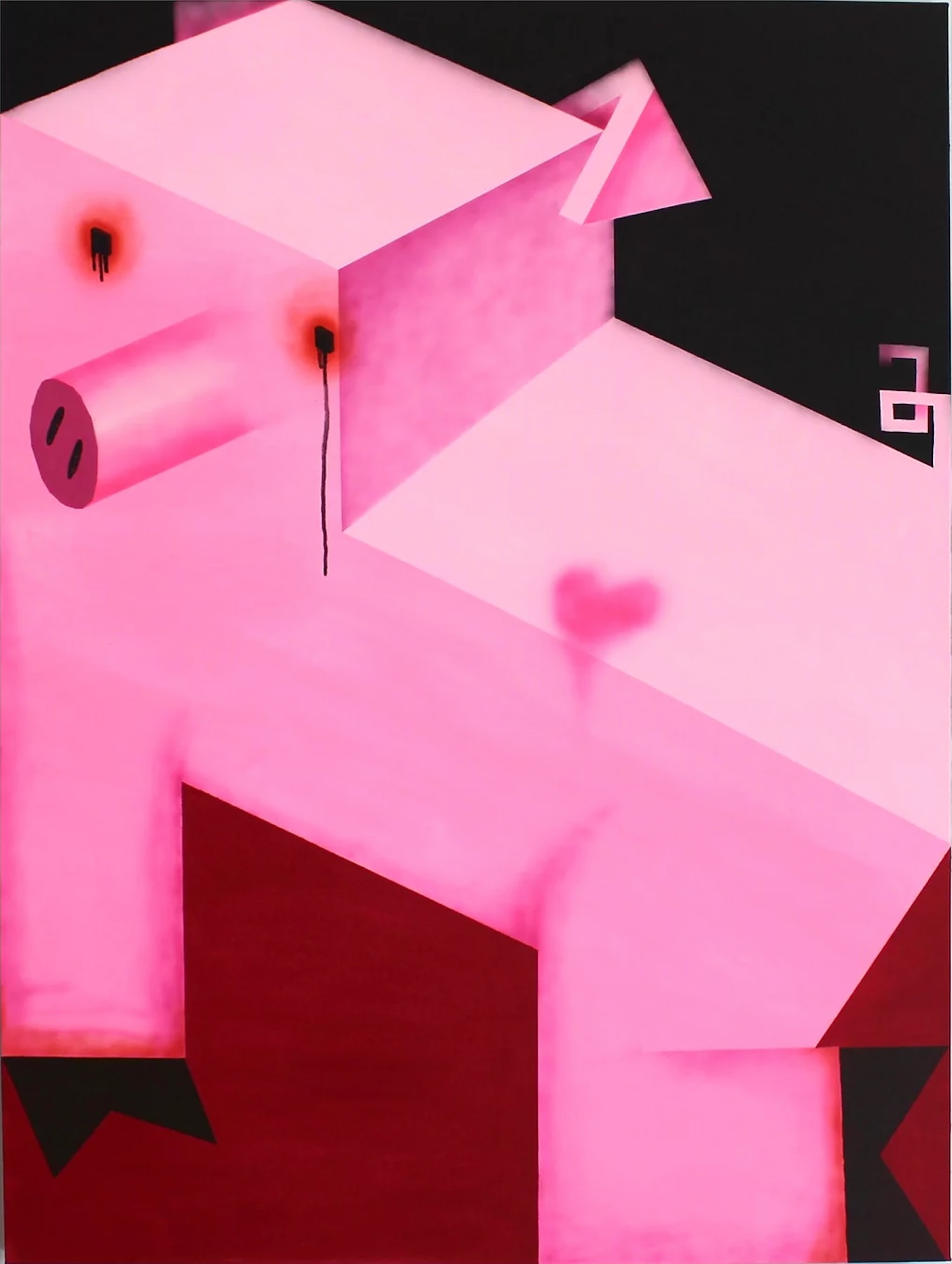 Nianxin Li, Animal Farm: Pig, 2022, acrylic on canvas