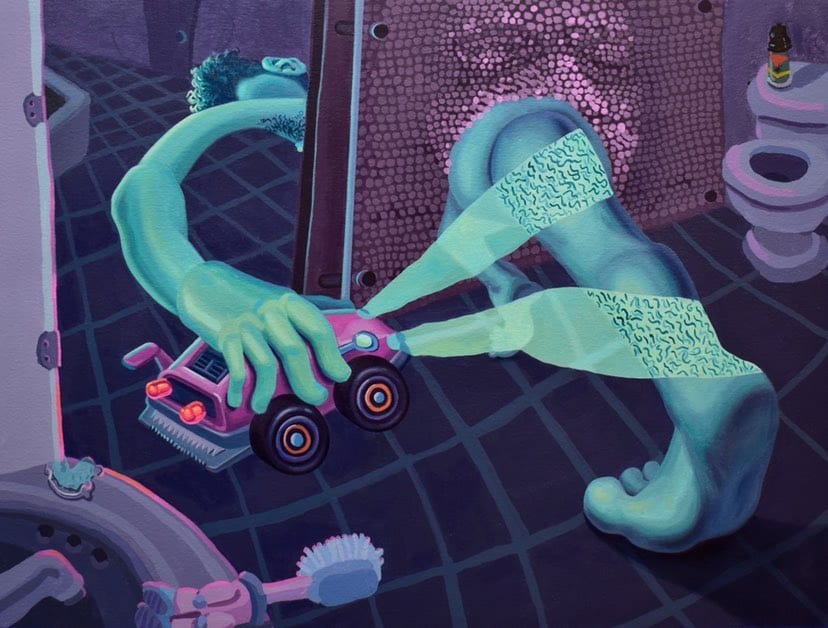 Pedro Troncoso, Missed spots, 2022, oil and acrylic on canvas