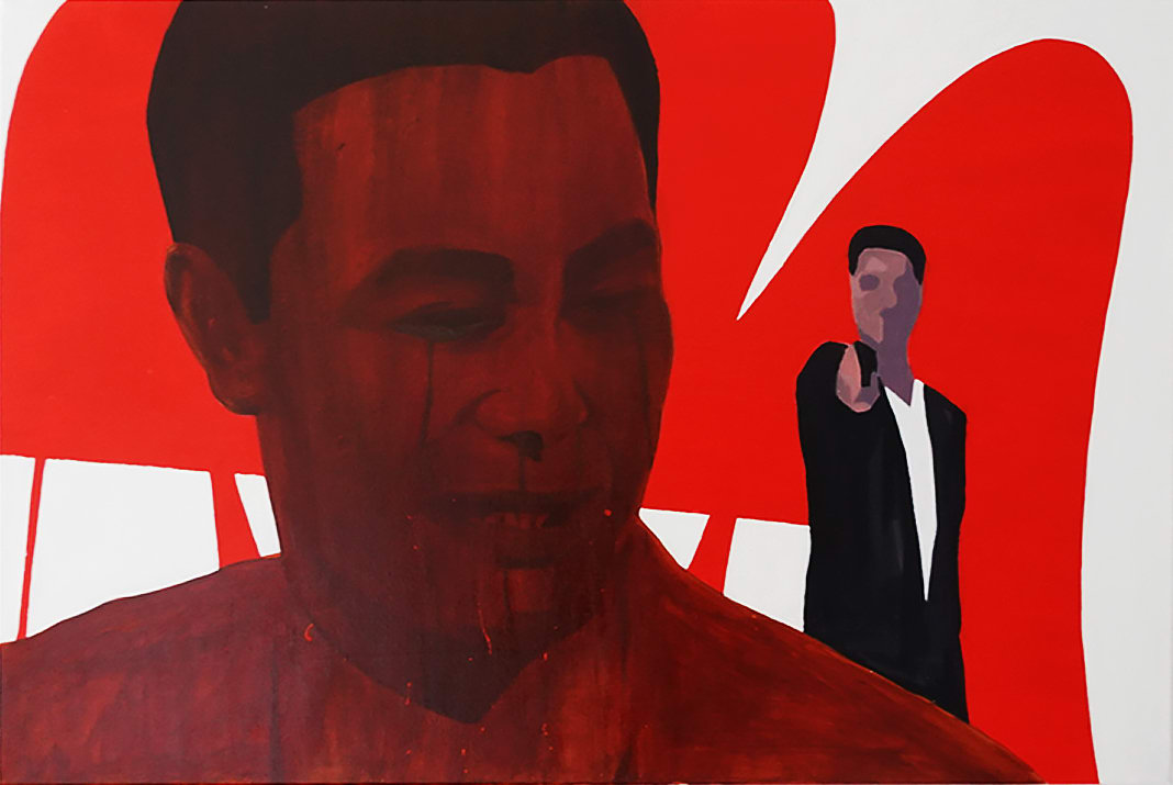 Xianglong Li, He is my best friend, 2022, acrylic on canvas