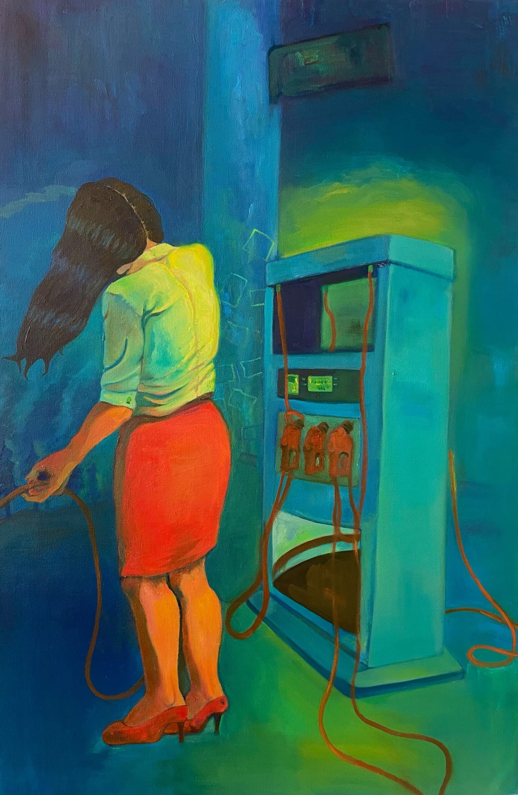 Xiangni Song, Red Skirt, 2020, oil on canvas