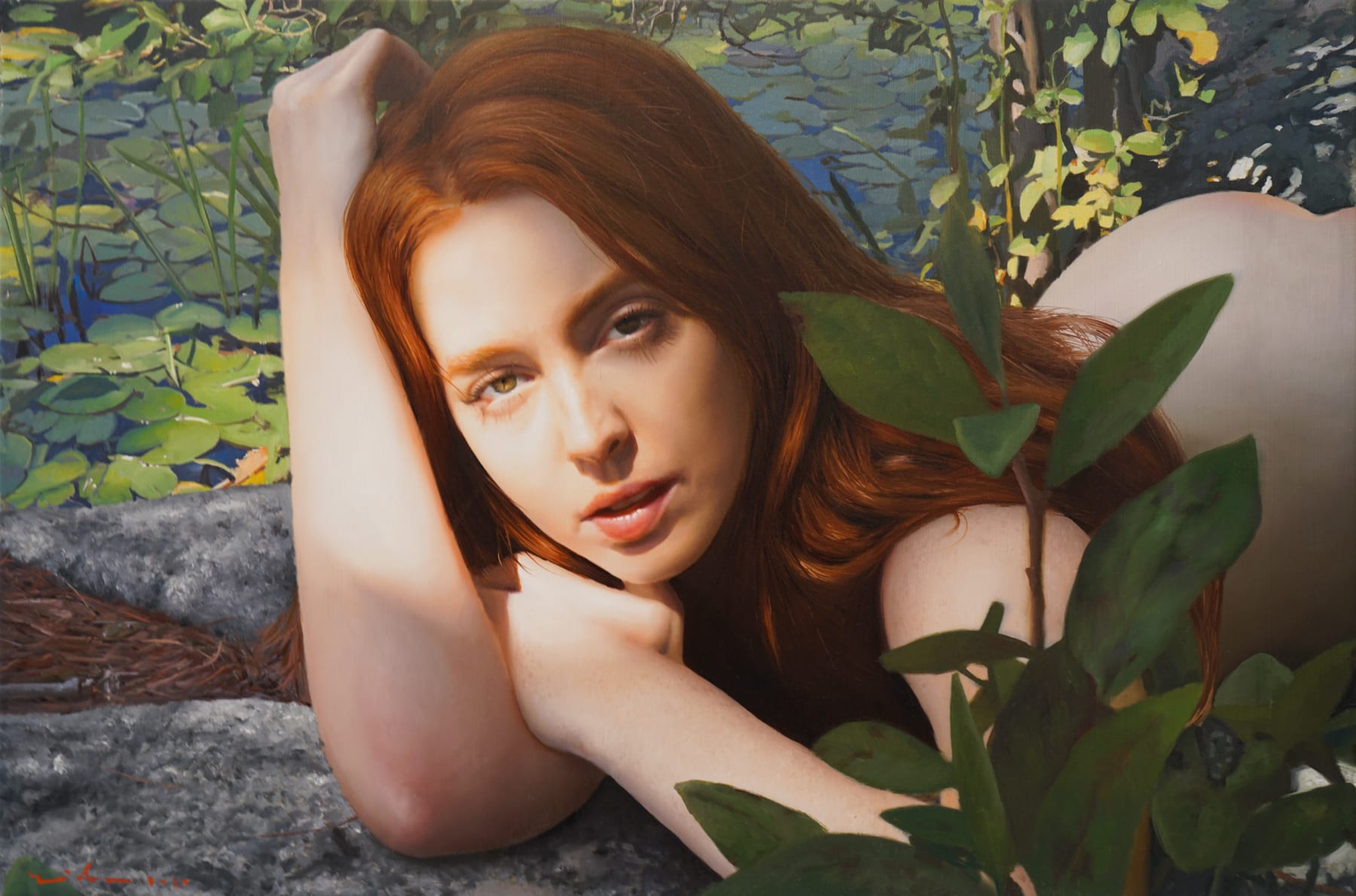 Yigal Ozeri, Emma, 2022, oil on canvas